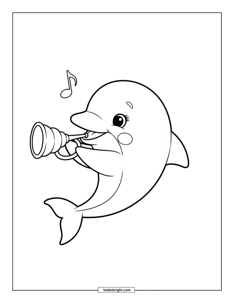 Dolphin coloring pages for kids free download