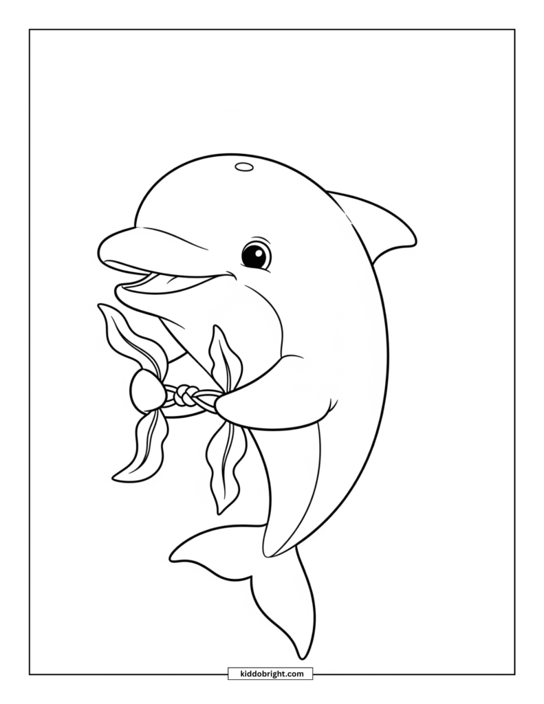 Dolphin coloring pages for kids free download