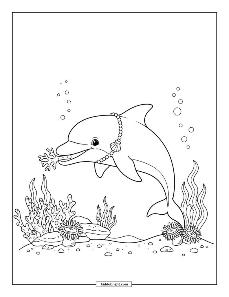 Dolphin coloring pages for kids free download