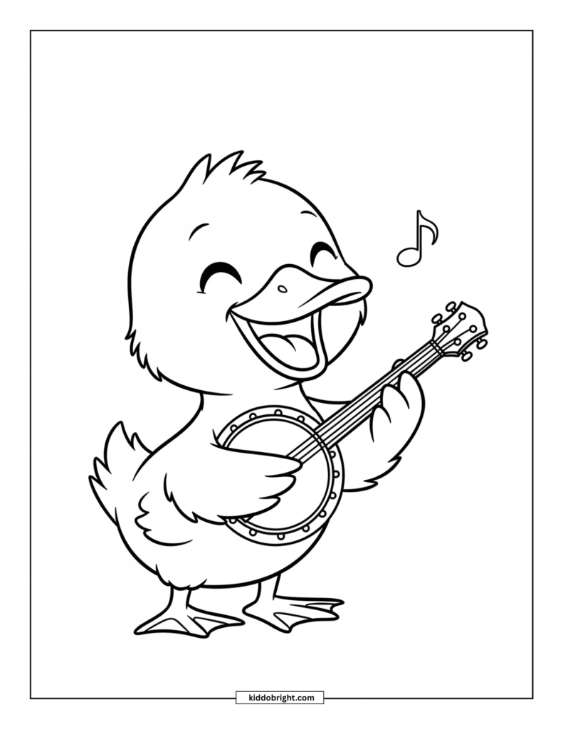 Duck coloring pages for kids free download