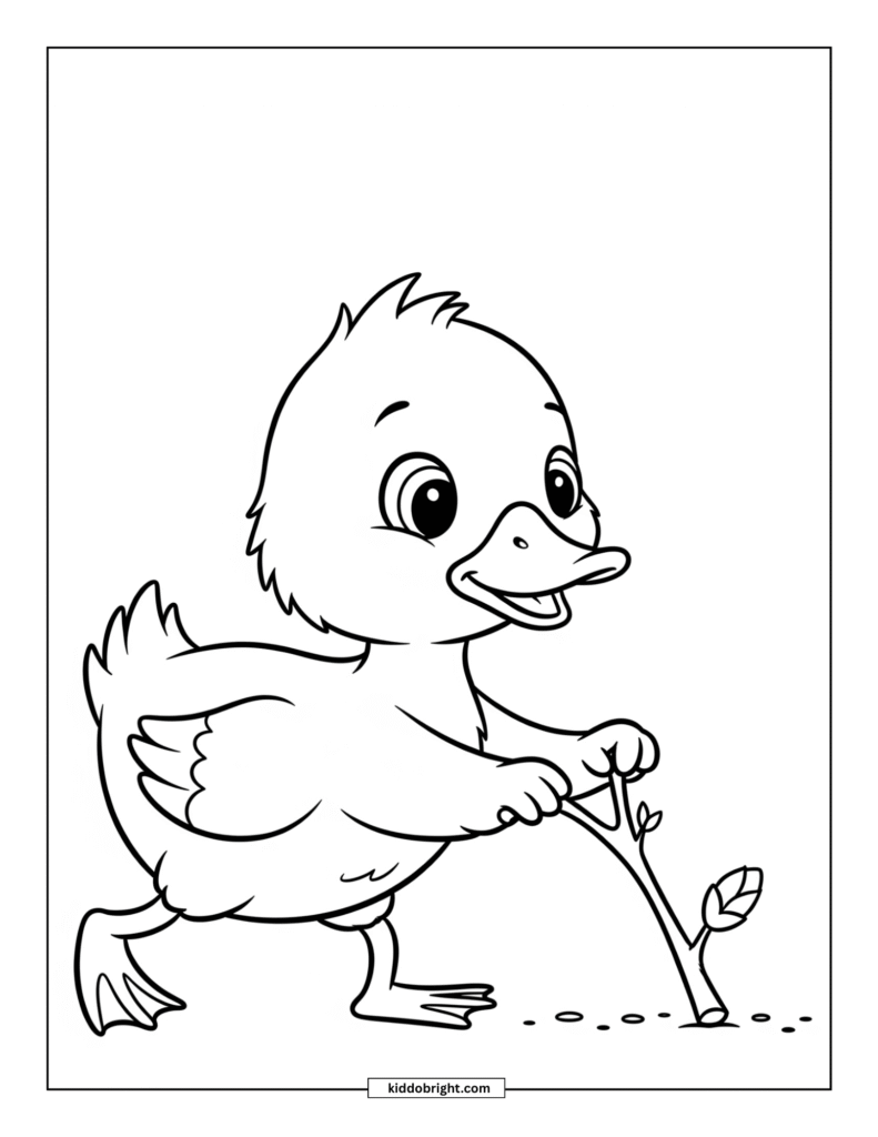 Duck coloring pages for kids free download