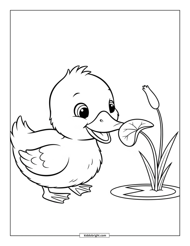 Duck coloring pages for kids free download