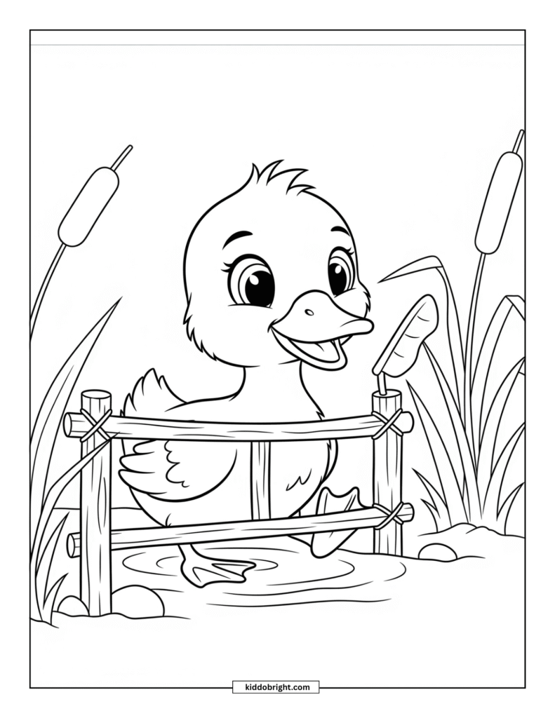 Duck coloring pages for kids free download