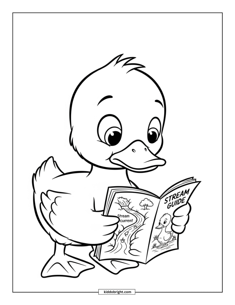 Duck coloring pages for kids free download