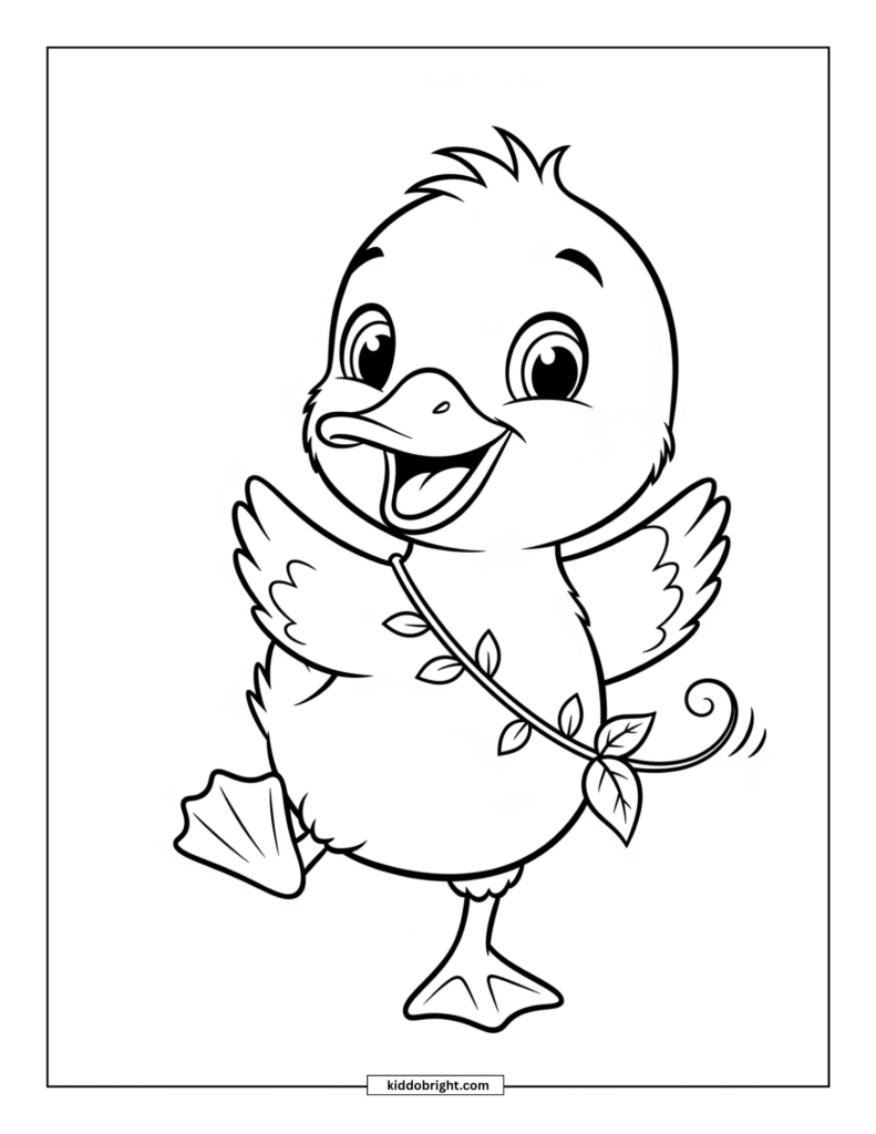Duck coloring pages for kids free download