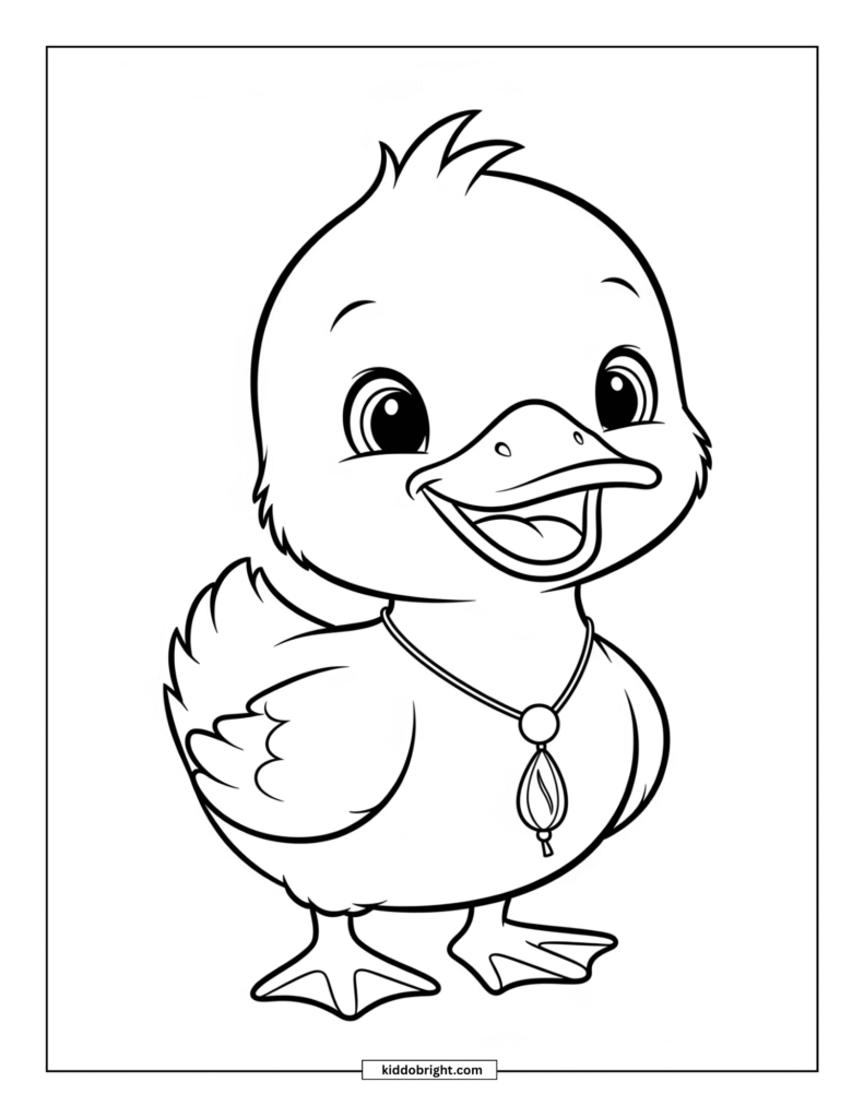 Duck coloring pages for kids free download
