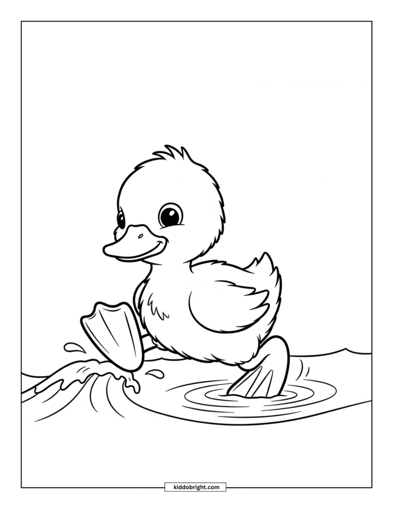 Duck coloring pages for kids free download