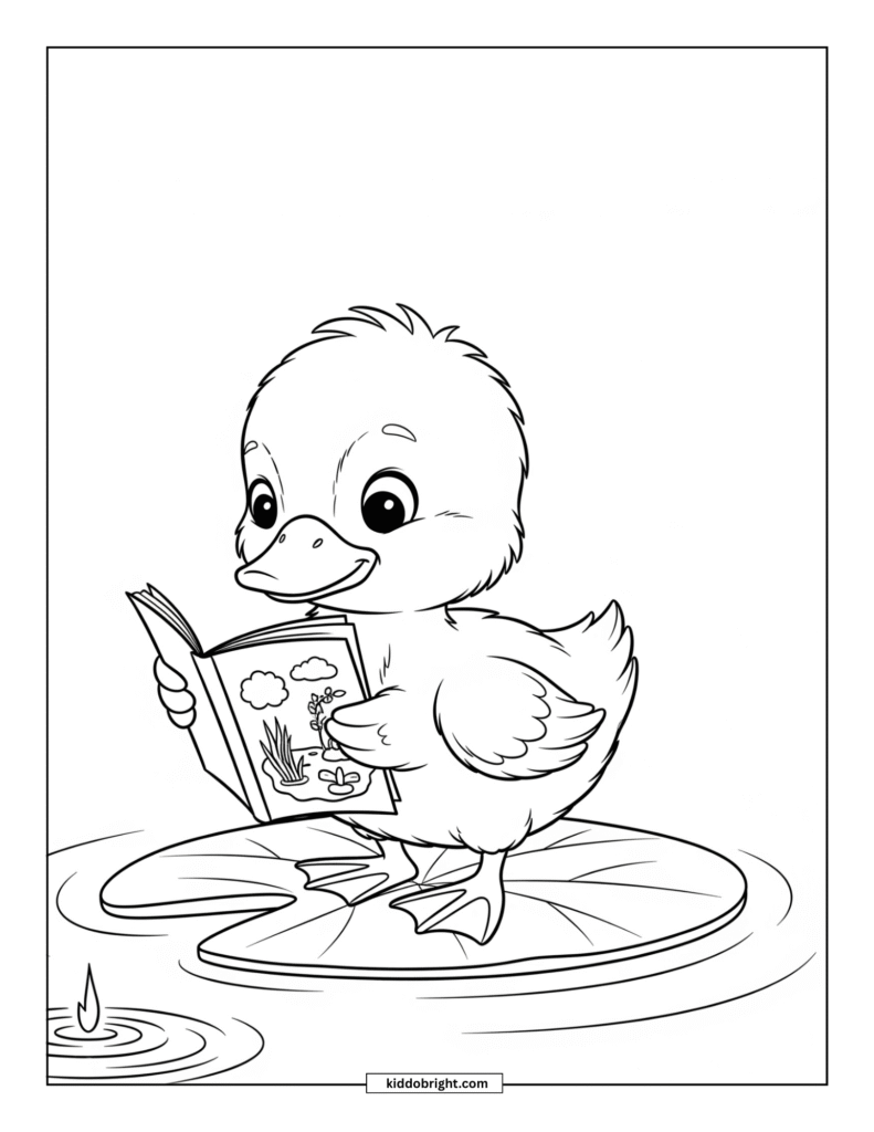 Duck coloring pages for kids free download