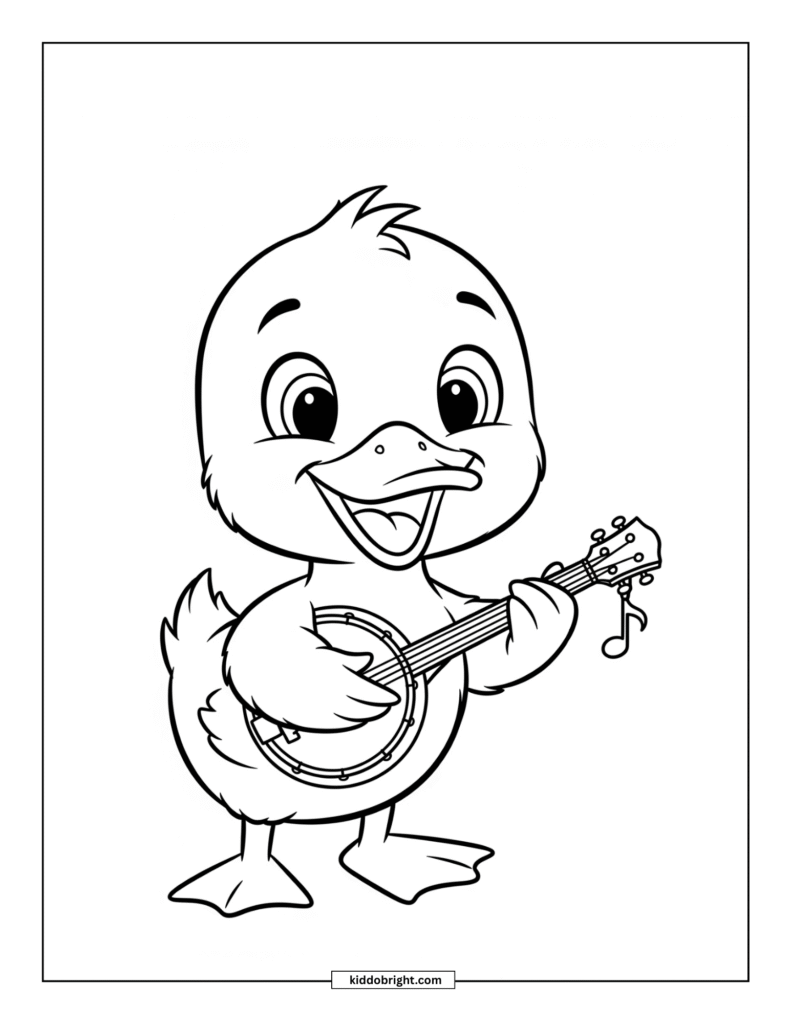 Duck coloring pages for kids free download