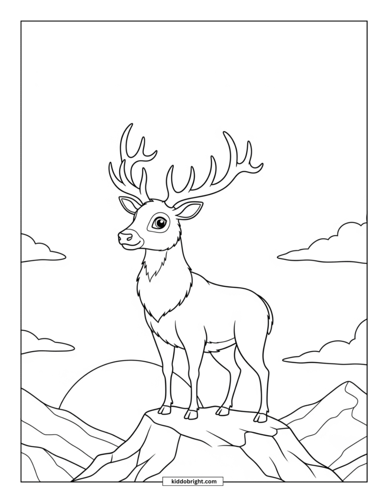 Elk coloring pages for kids free download