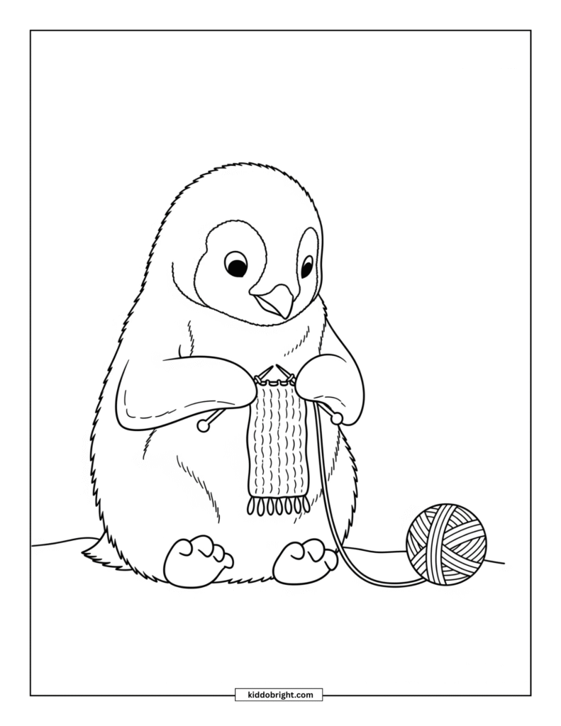 Emperor penguin coloring pages for kids free download