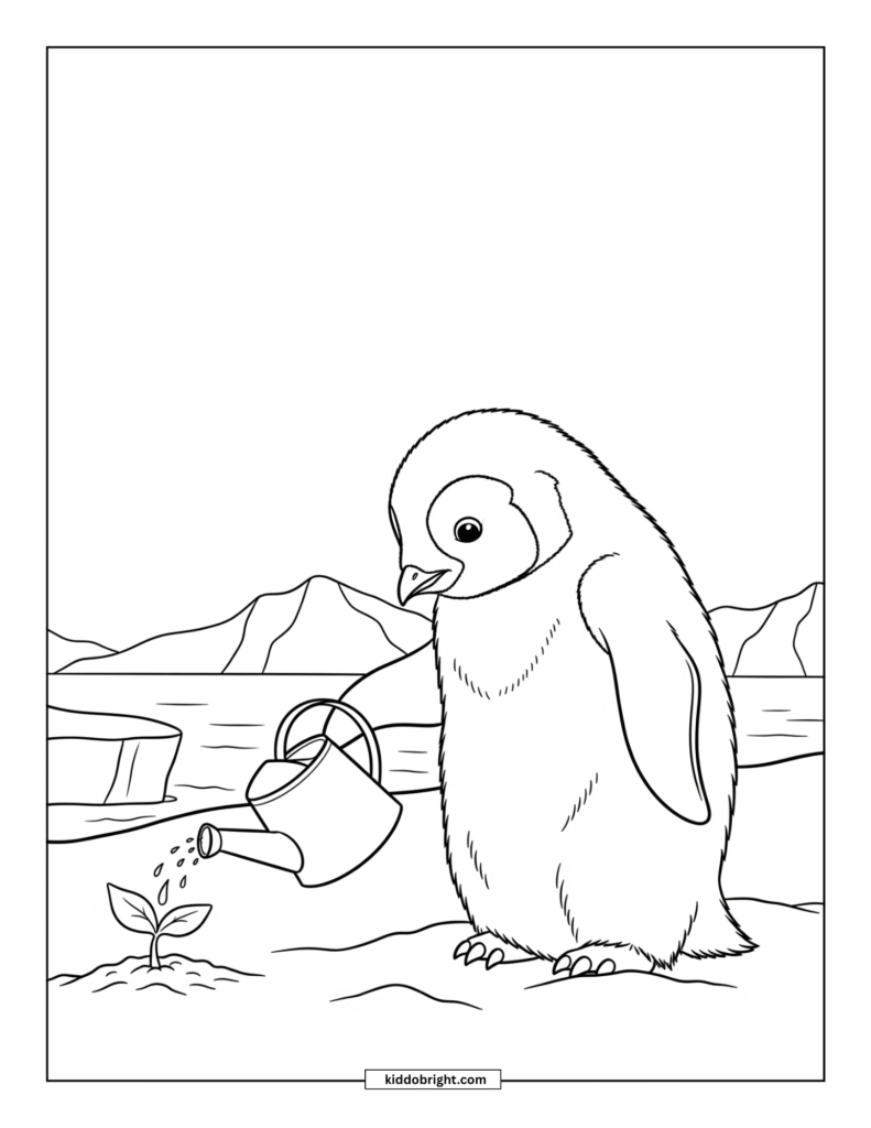 Emperor penguin coloring pages for kids free download