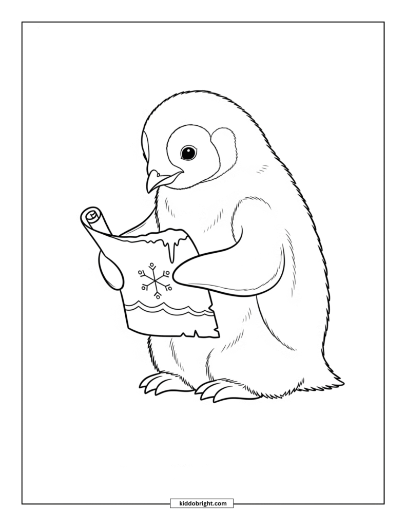 Emperor penguin coloring pages for kids free download