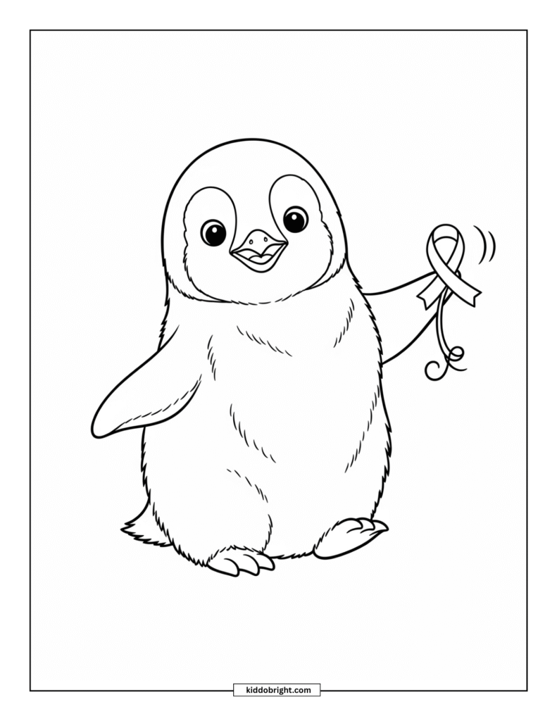 Emperor penguin coloring pages for kids free download