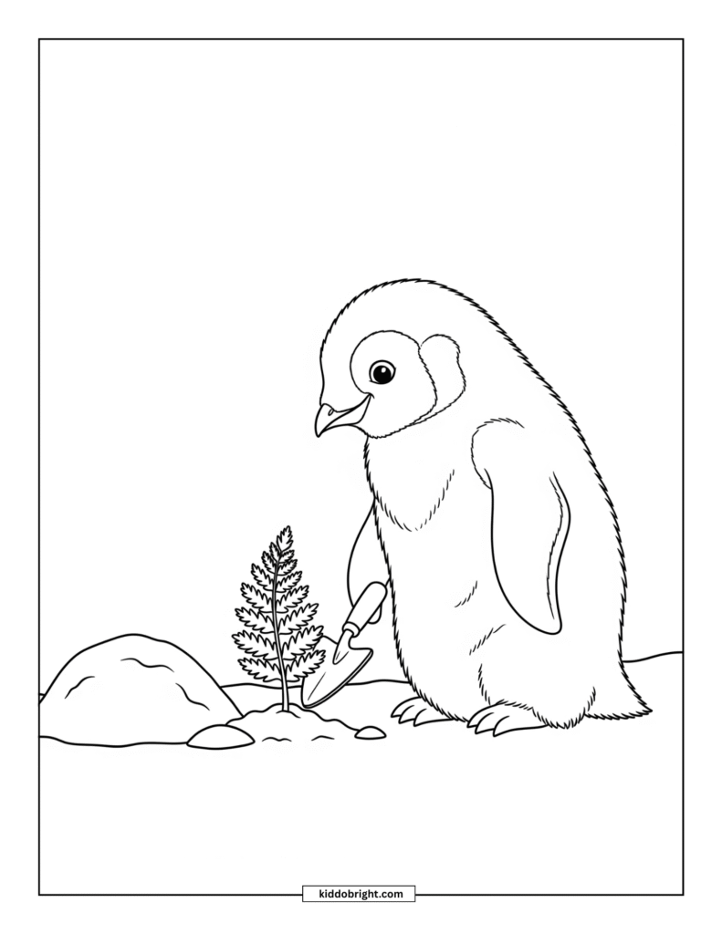 Emperor penguin coloring pages for kids free download