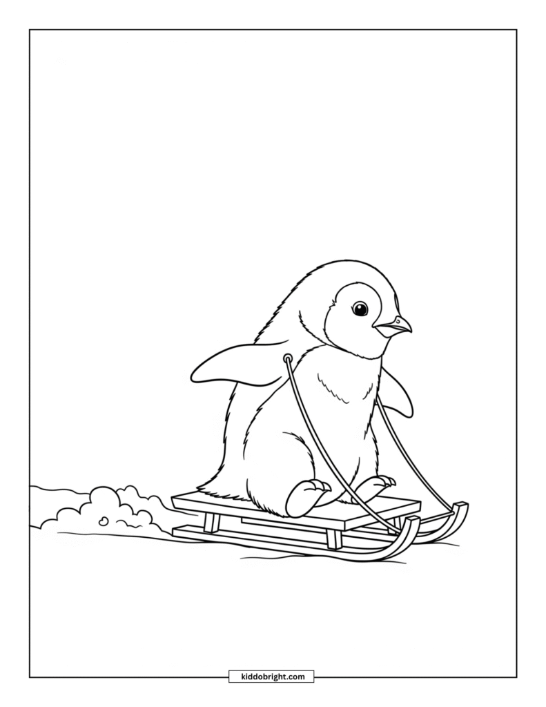 Emperor penguin coloring pages for kids free download