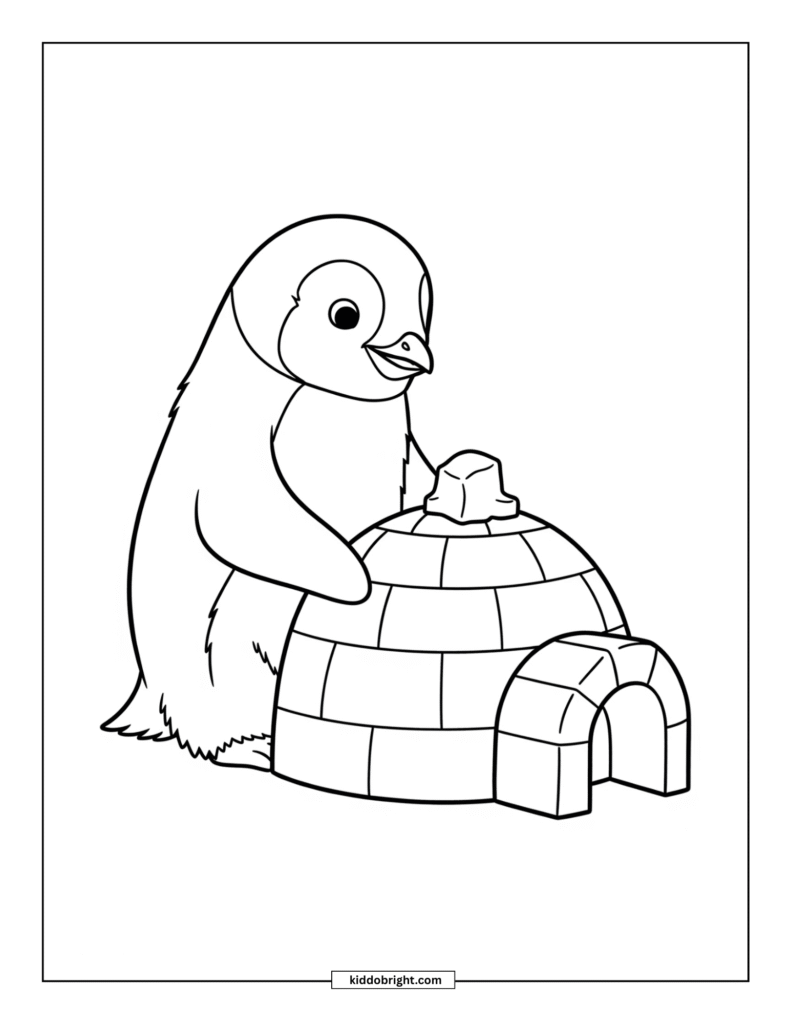Emperor penguin coloring pages for kids free download