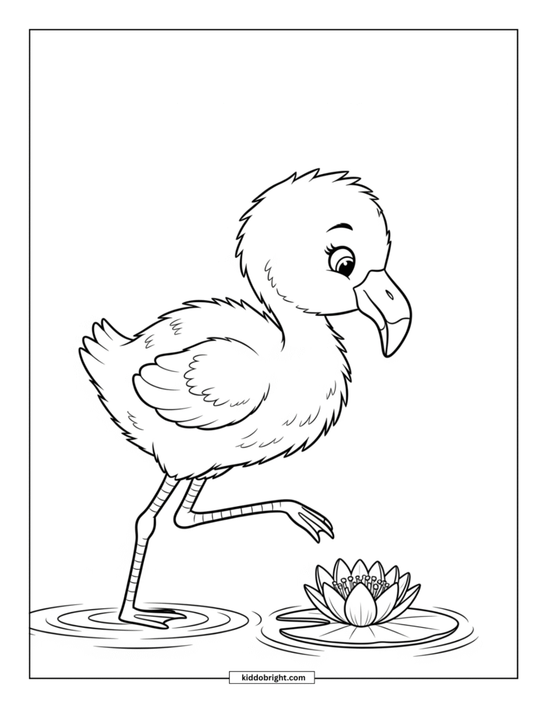 Flamingo coloring pages for kids free download