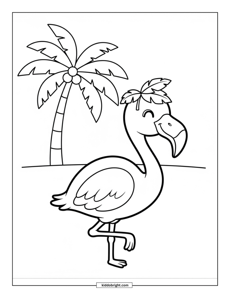Flamingo coloring pages for kids free download