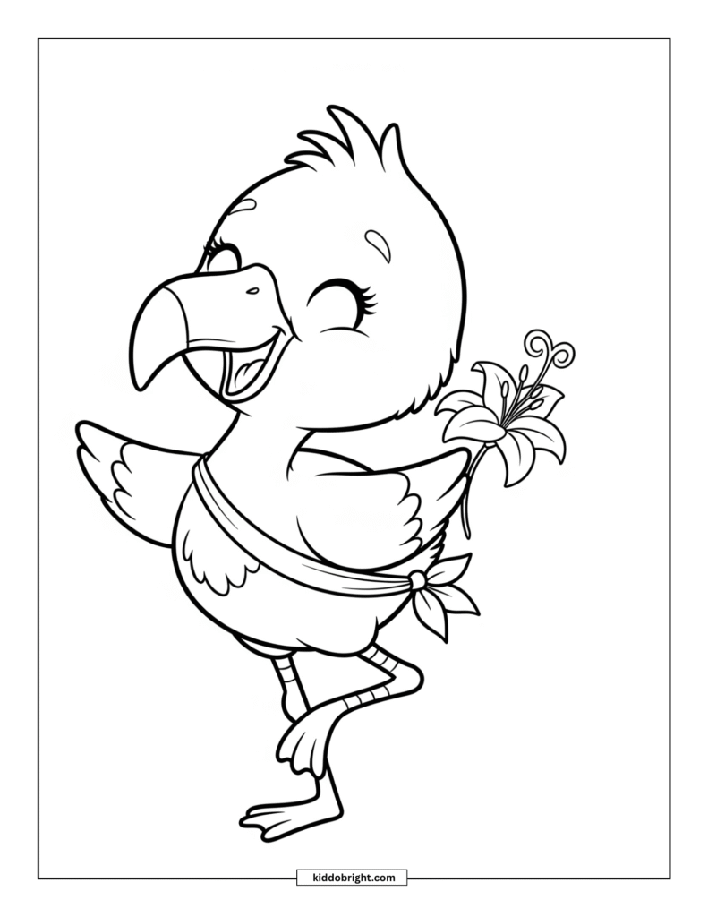 Flamingo coloring pages for kids free download
