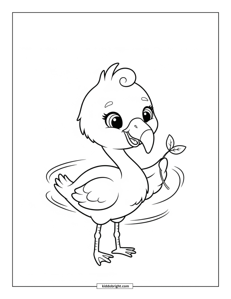 Flamingo coloring pages for kids free download