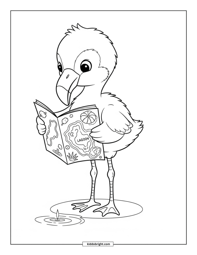 Flamingo coloring pages for kids free download