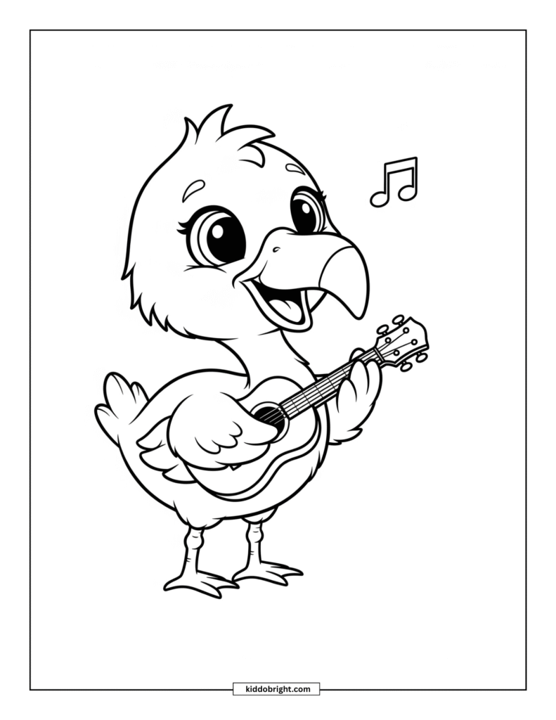 Flamingo coloring pages for kids free download