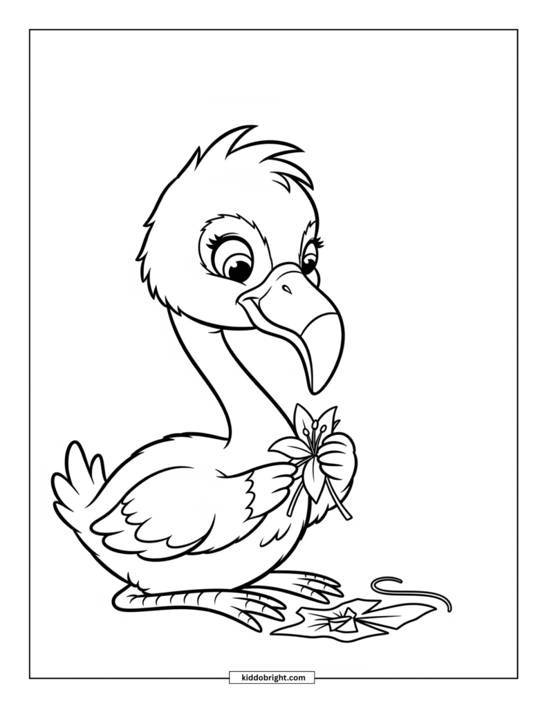Flamingo coloring pages for kids free download