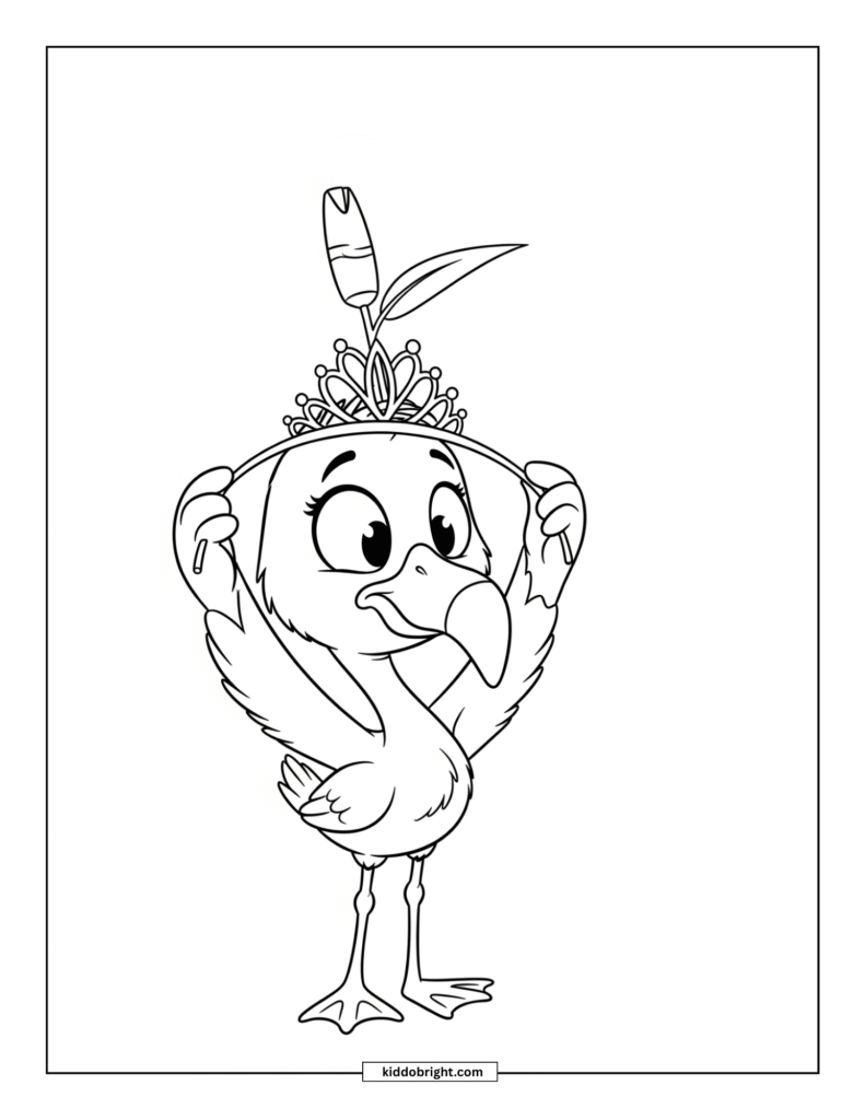 Flamingo coloring pages for kids free download