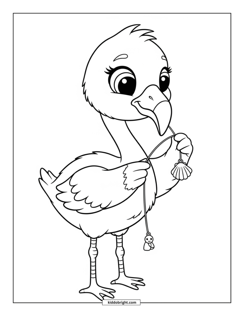 Flamingo coloring pages for kids free download