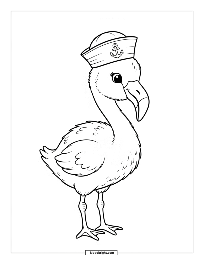 Flamingo chick coloring pages for kids free download