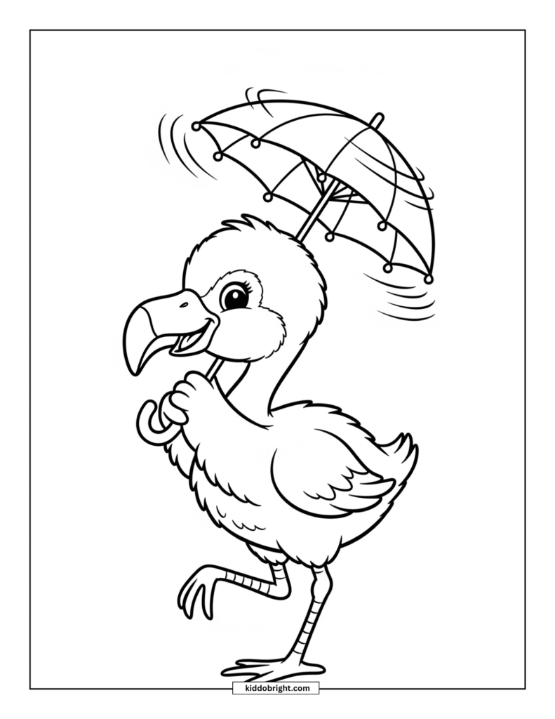 Flamingo chick coloring pages for kids free download