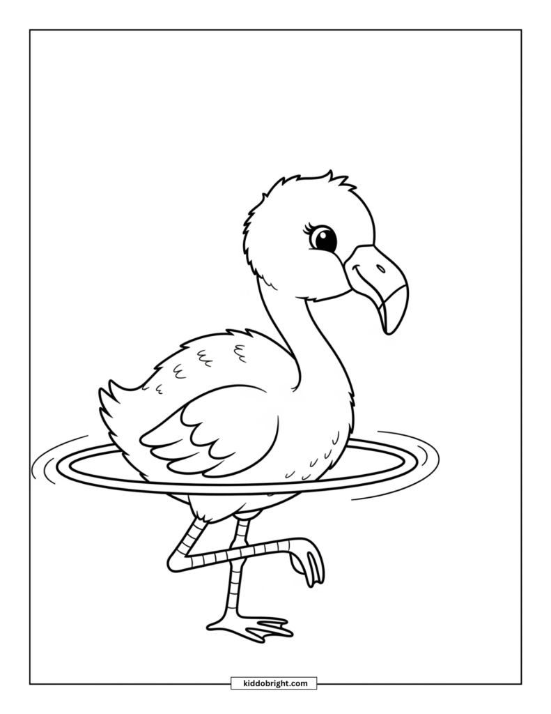 Flamingo chick coloring pages for kids free download