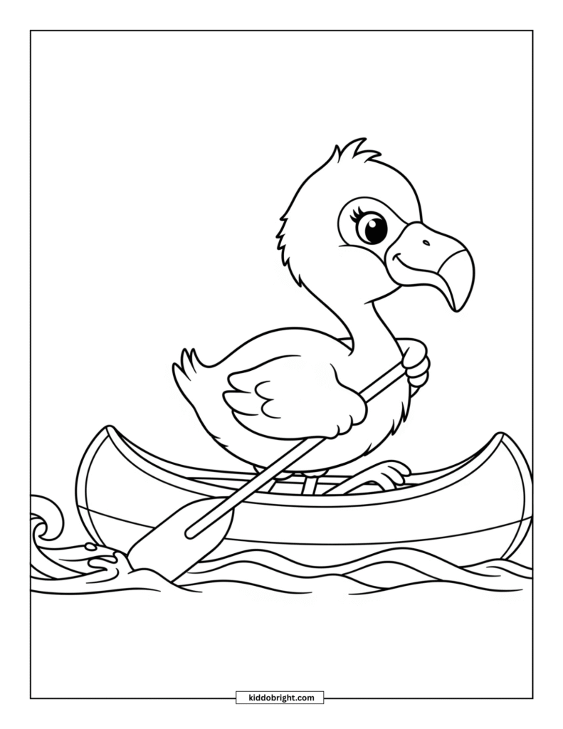 Flamingo chick coloring pages for kids free download