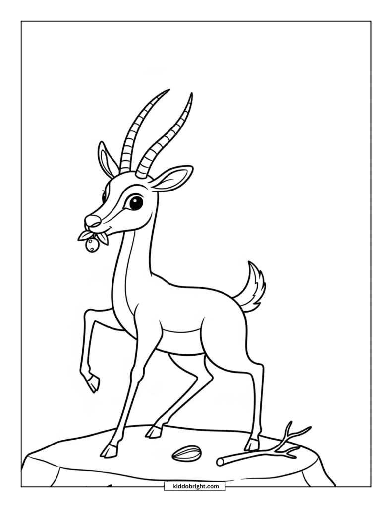 Gazelle coloring pages for kids free download
