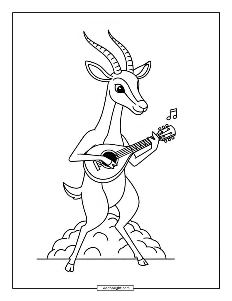 Gazelle coloring pages for kids free download