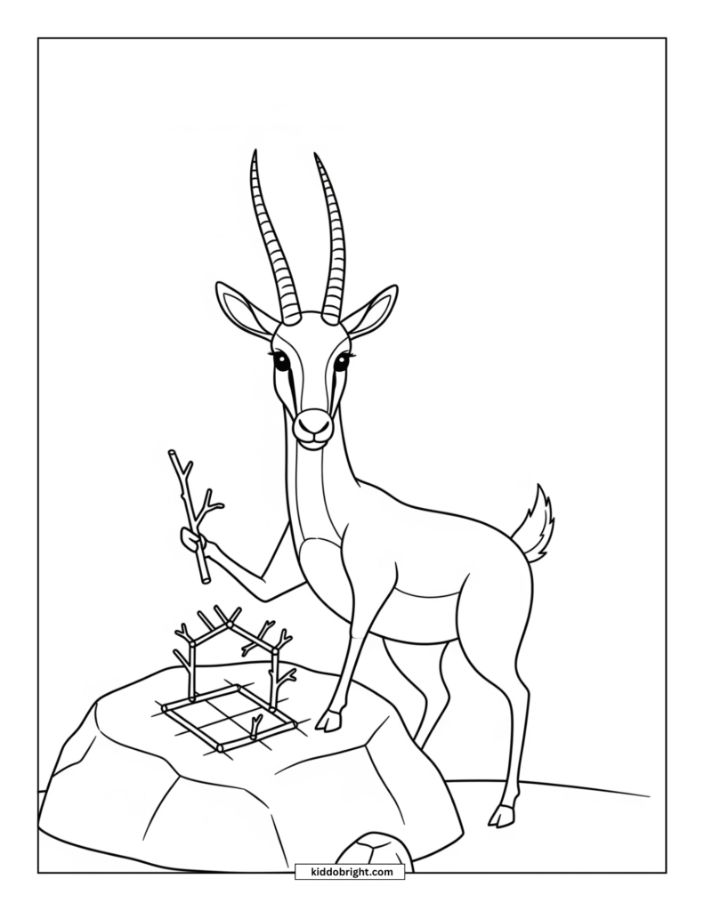 Gazelle coloring pages for kids free download