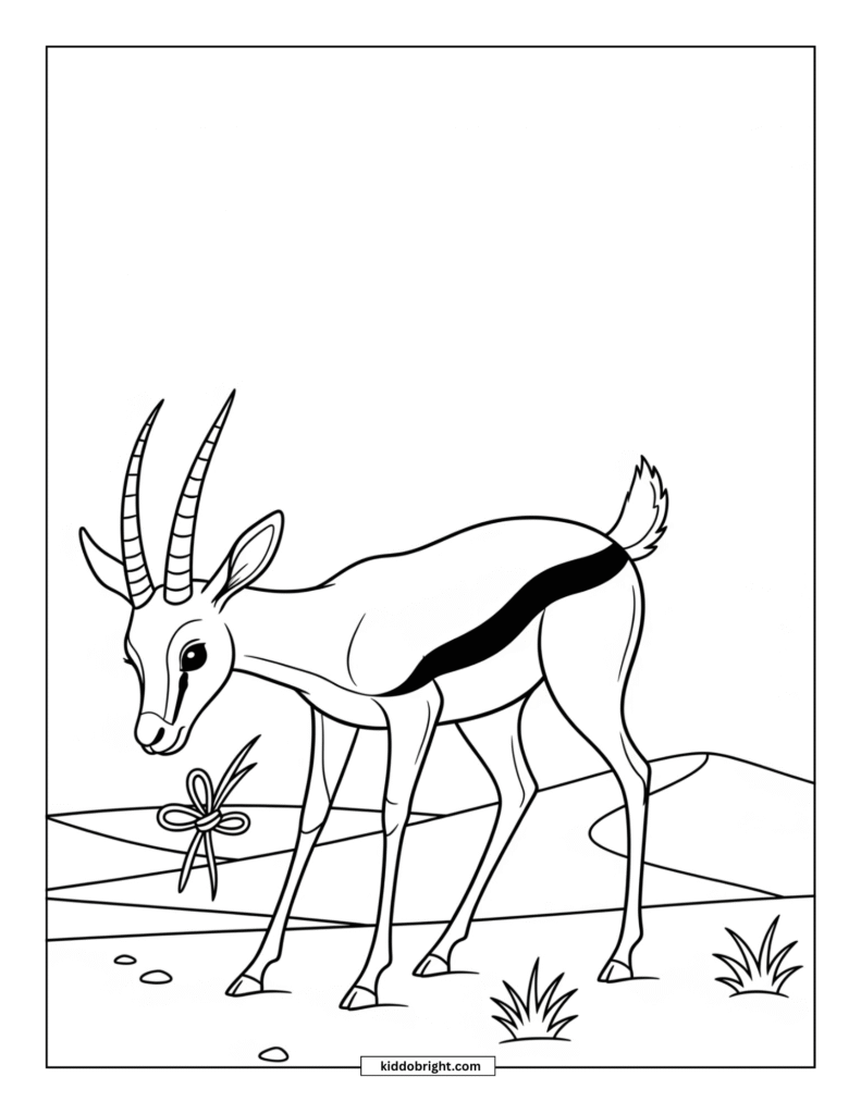 Gazelle coloring pages for kids free download