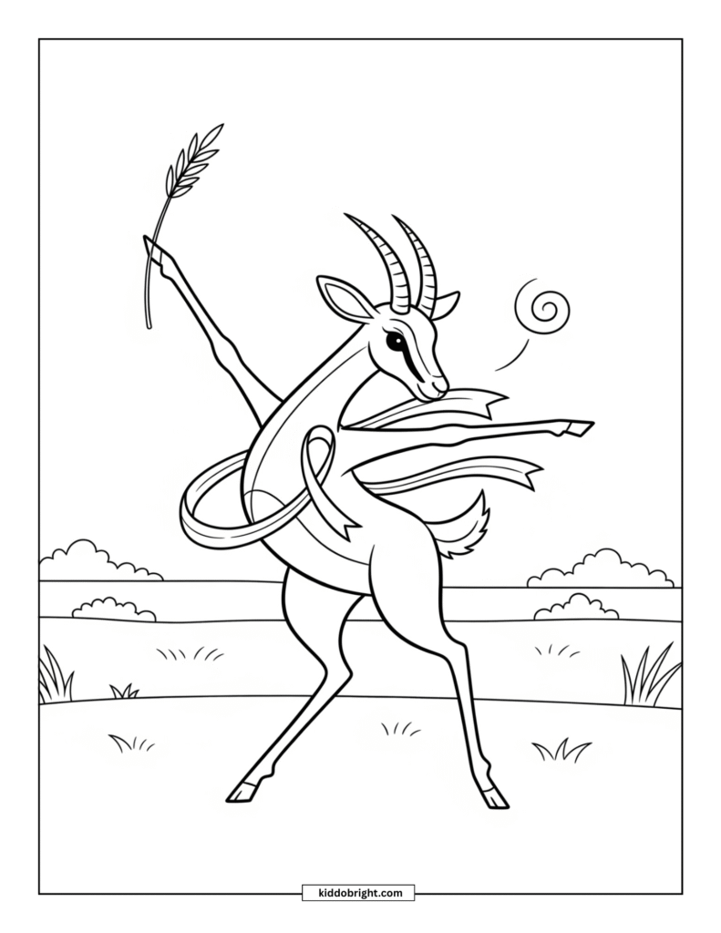 Gazelle coloring pages for kids free download