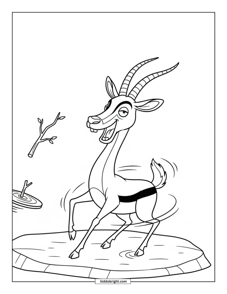 Gazelle coloring pages for kids free download