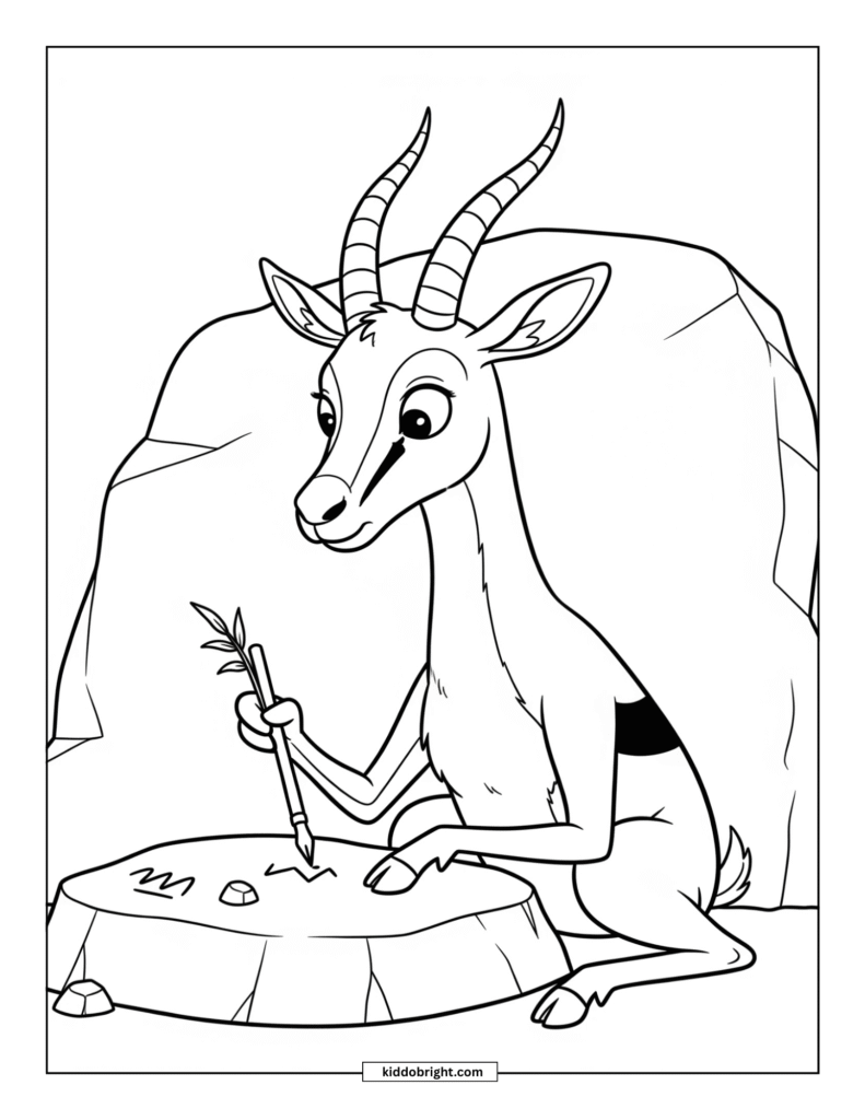 Gazelle coloring pages for kids free download