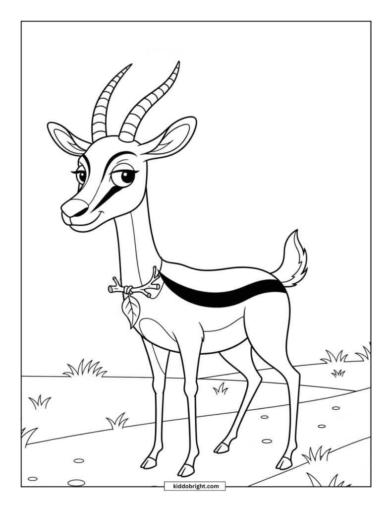 Gazelle coloring pages for kids free download