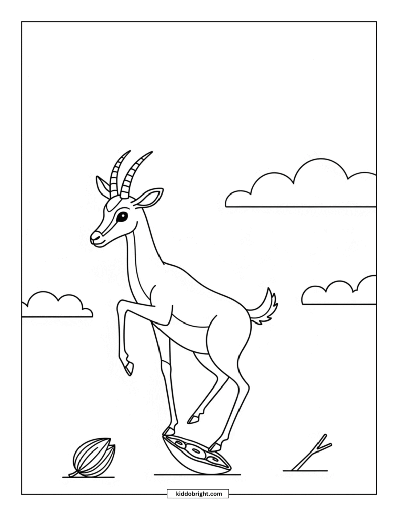 Gazelle coloring pages for kids free download