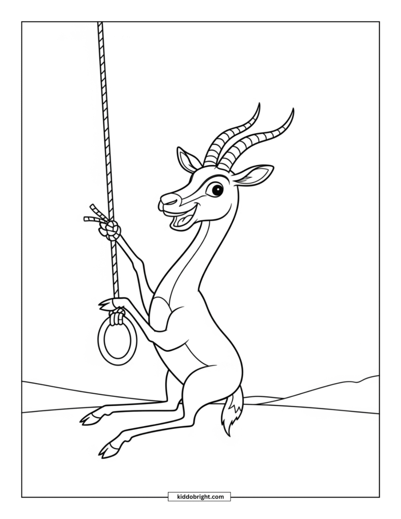 Gazelle coloring pages for kids free download