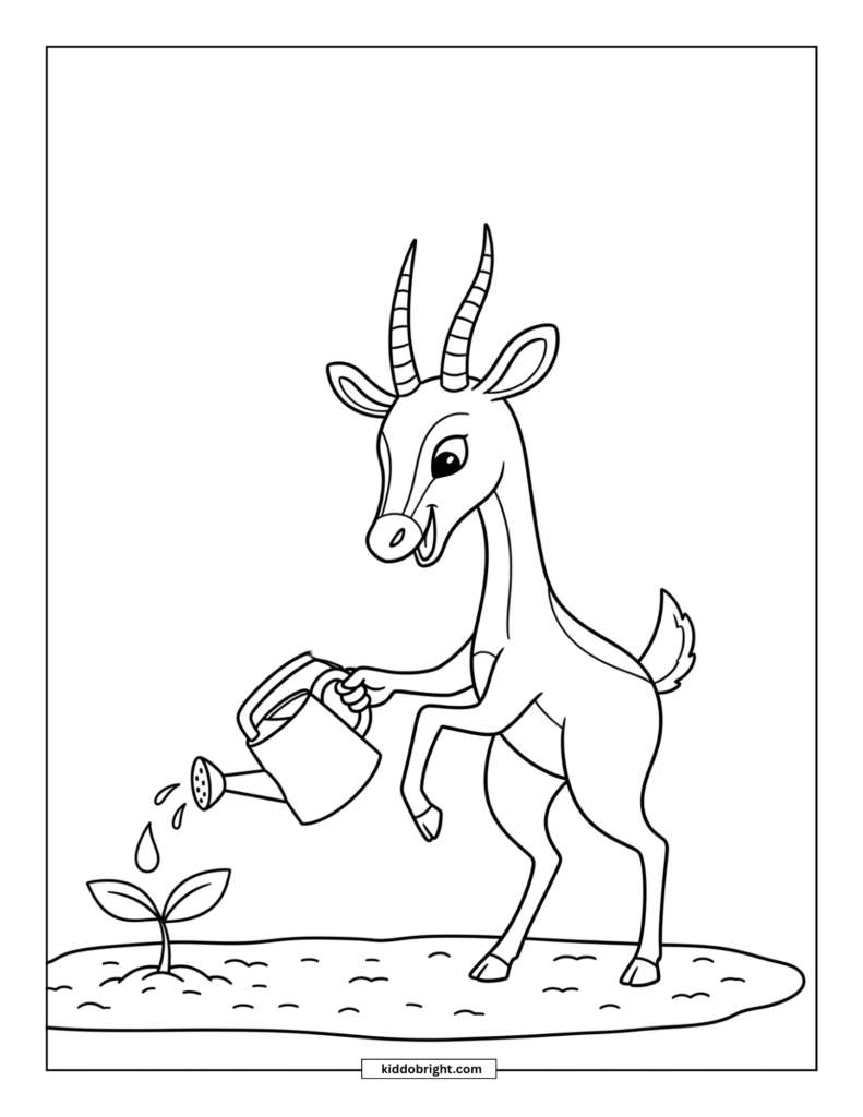 Gazelle coloring pages for kids free download