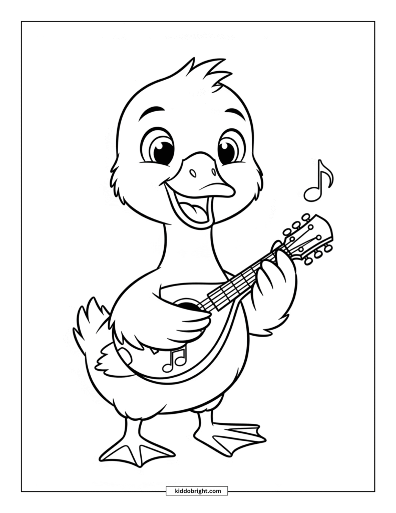 Goose coloring pages for kids free download