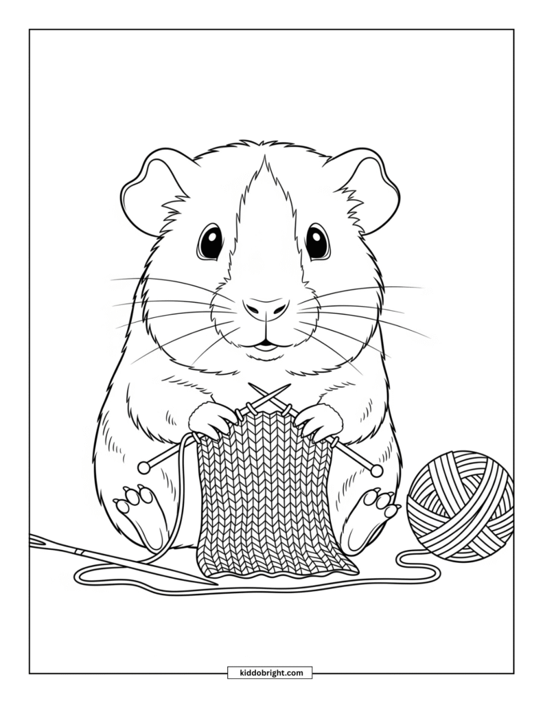 Guinea pig coloring pages for kids free download