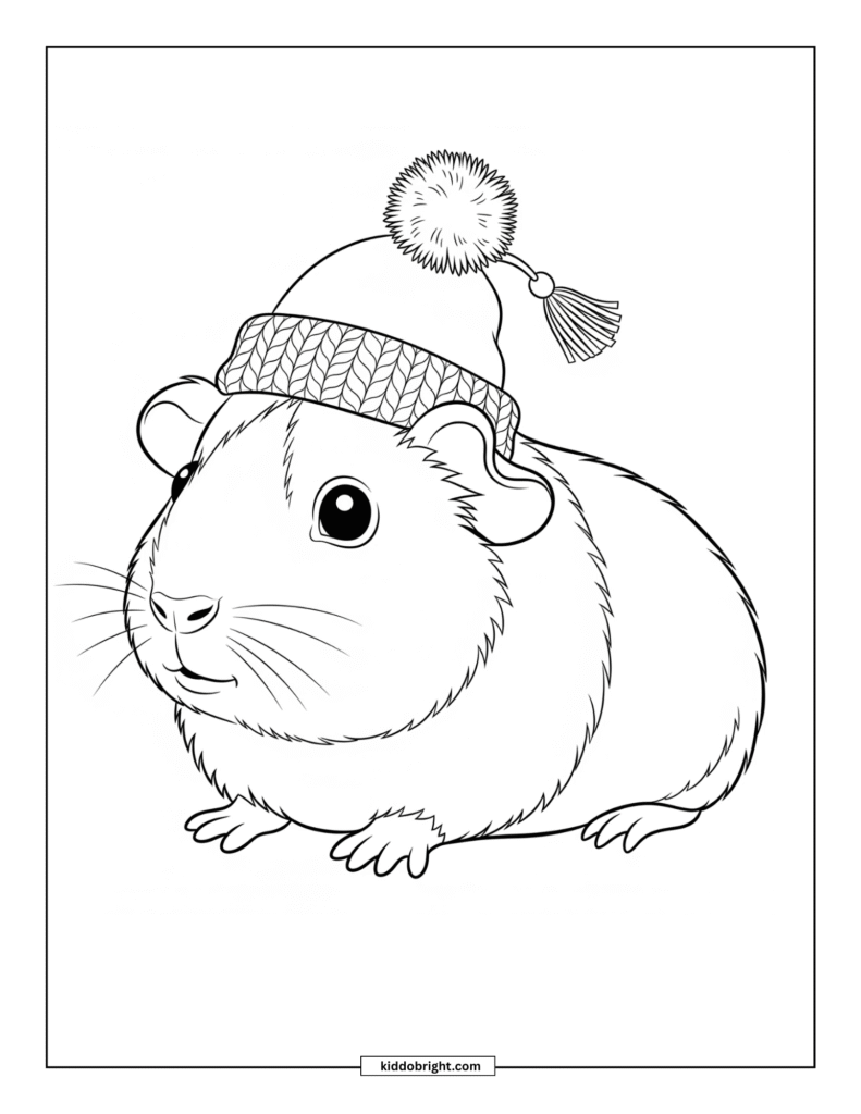 Guinea pig coloring pages for kids free download