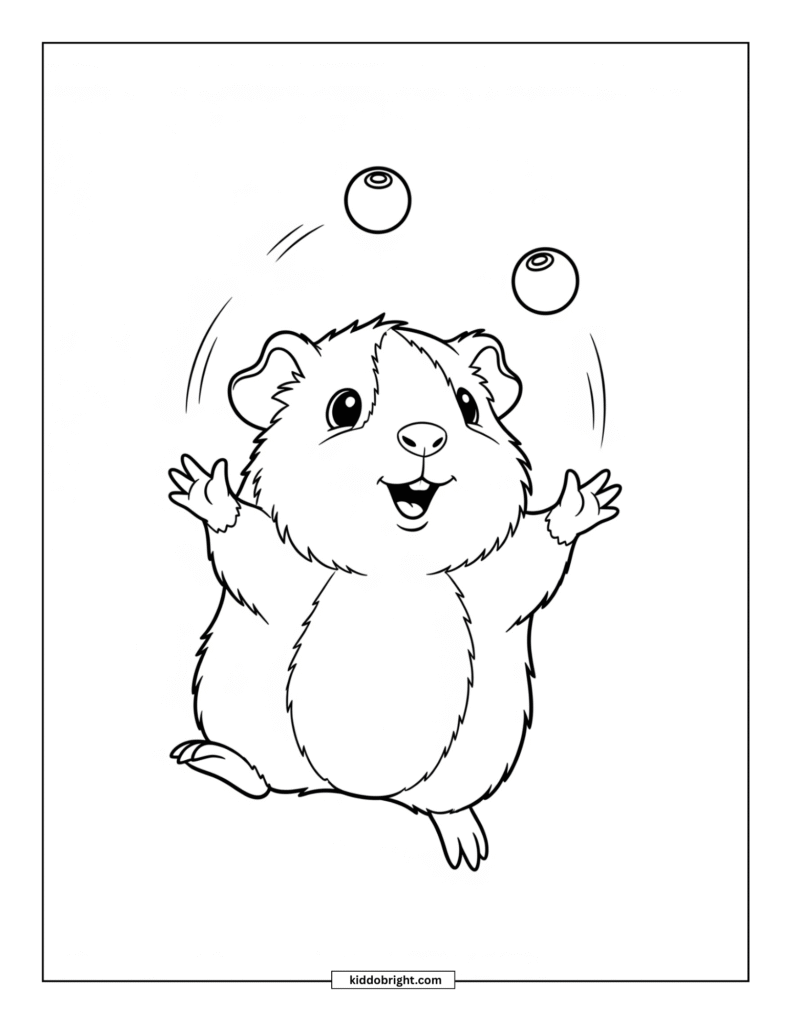 Guinea pig coloring pages for kids free download