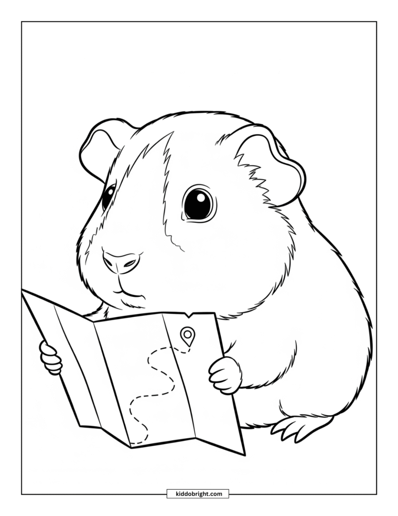 Guinea pig coloring pages for kids free download
